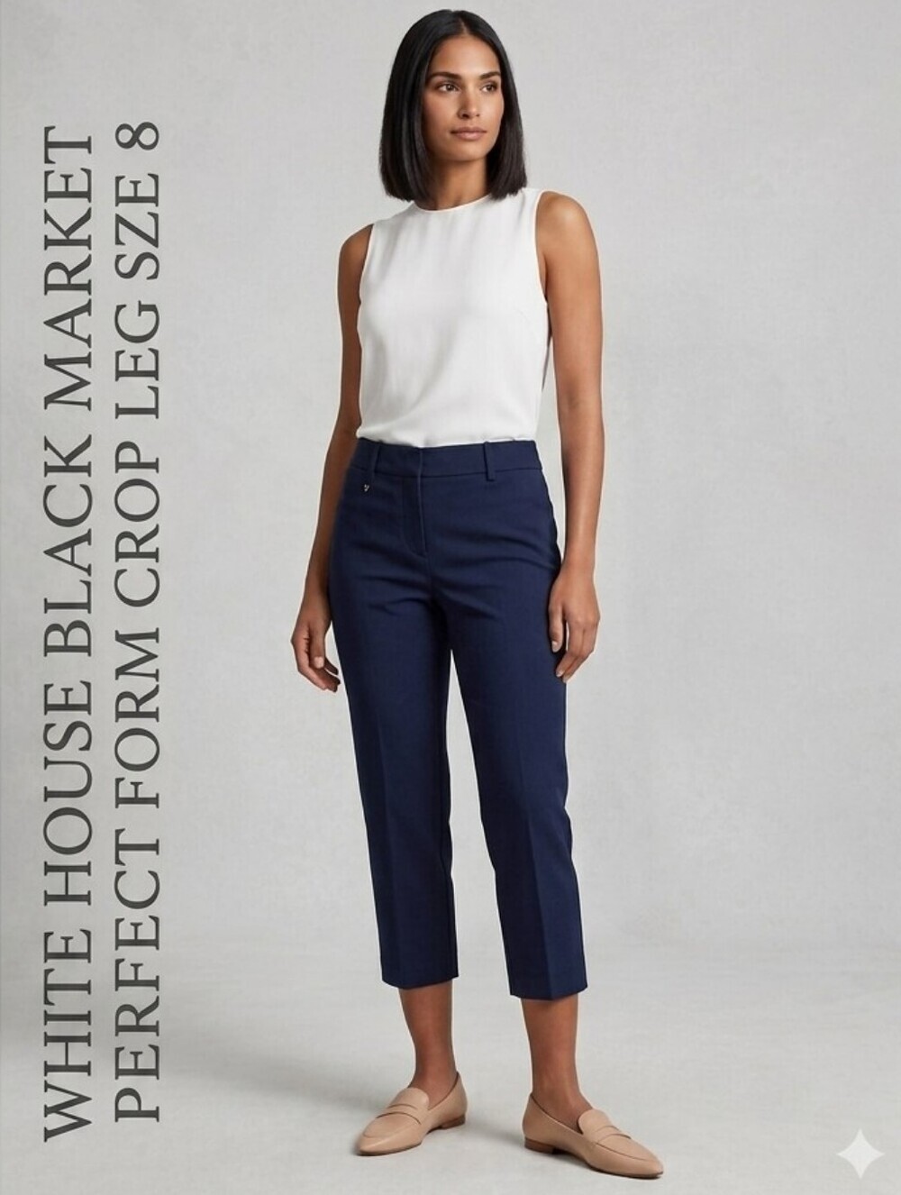White House Black Market Perfect Form Crop Leg Pants - Size 8
